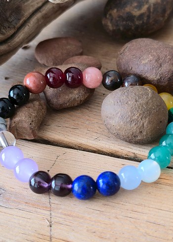 Renkli Boncuklu Bohem Bileklik - Görsel 6