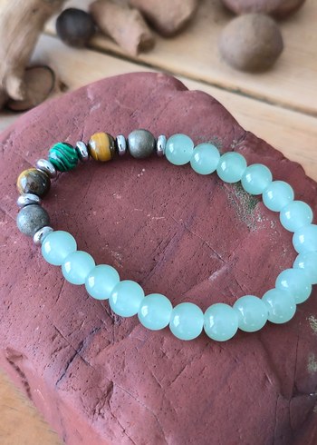 Turkuaz Boncuklu Bohem Bileklik - Görsel 4