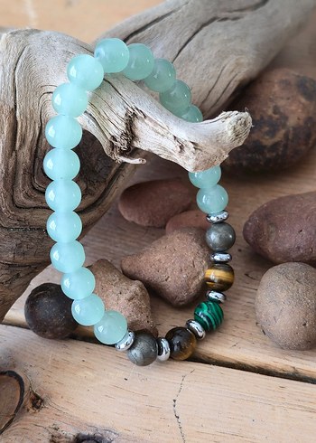 Turkuaz Boncuklu Bohem Bileklik - Görsel 6