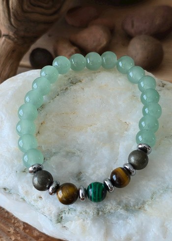 Turkuaz Boncuklu Bohem Bileklik - Görsel 5