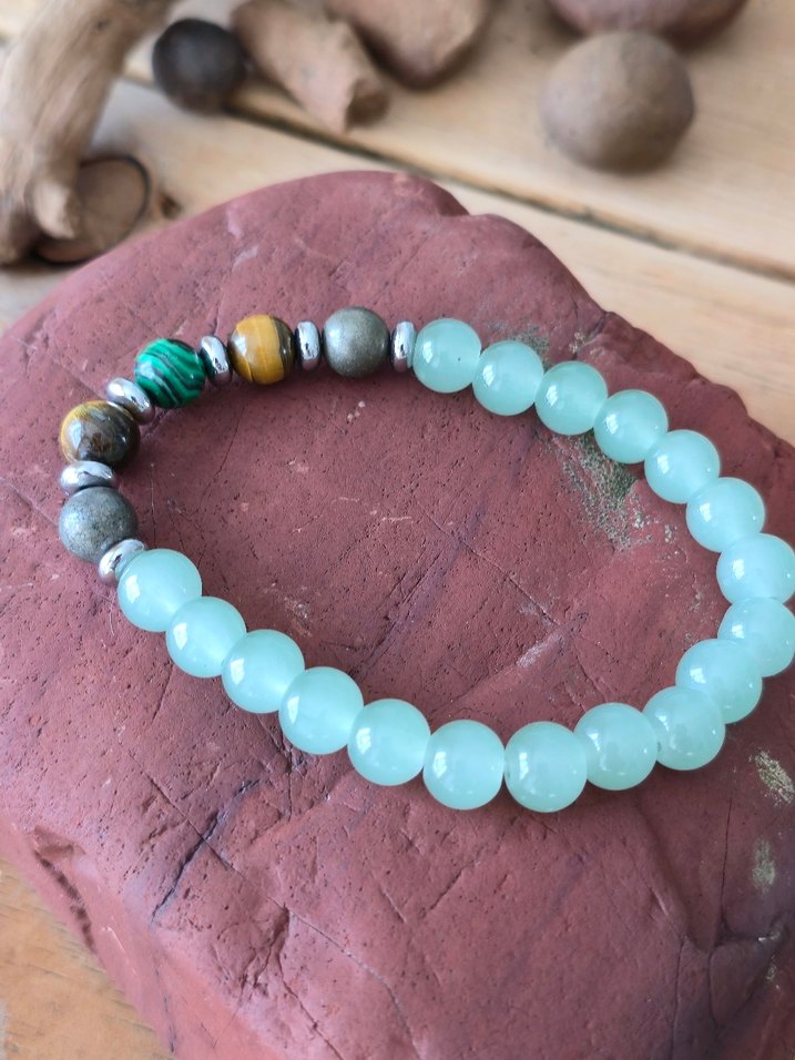 Turkuaz Boncuklu Bohem Bileklik - Görsel 4