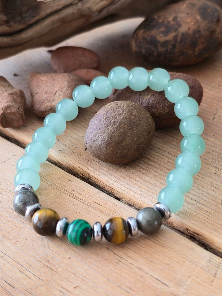 Turkuaz Boncuklu Bohem Bileklik - Görsel 3