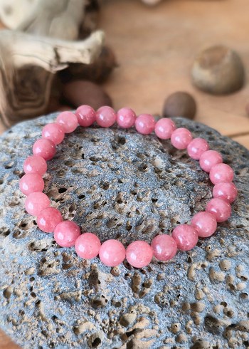 Pembe Boncuklu Bohem Bileklik - Görsel 2