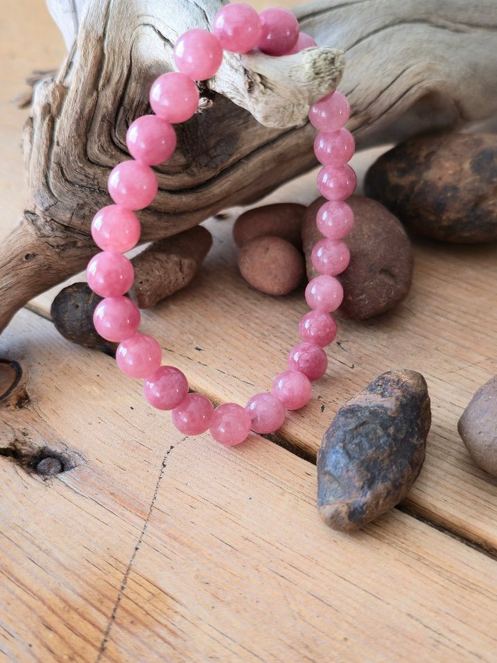 Pembe Boncuklu Bohem Bileklik - Görsel 5