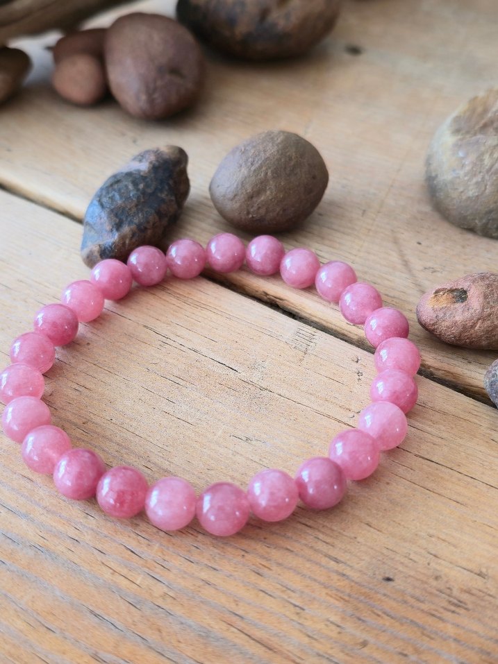 Pembe Boncuklu Bohem Bileklik - Görsel 4