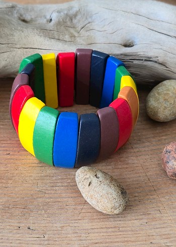 Renkli Elastik Bohem Bileklik - Görsel 4