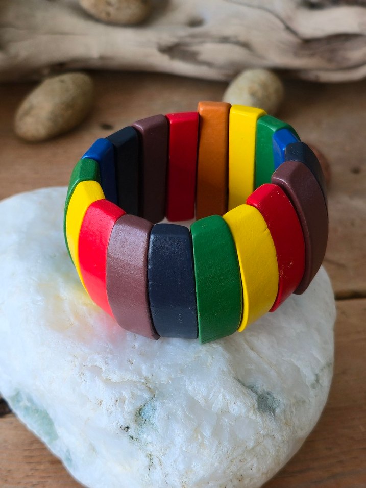 Renkli Elastik Bohem Bileklik - Görsel 3
