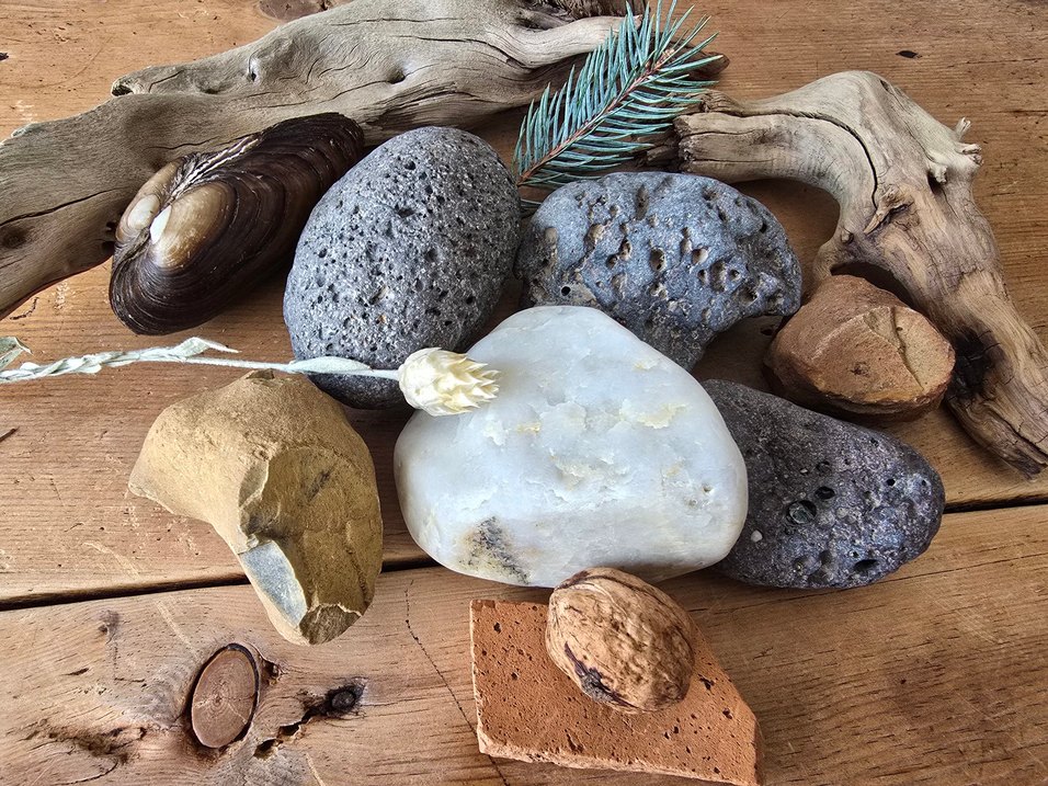 Gri ve Turkuaz Doğal Taş Dekorasyonu - Görsel 2