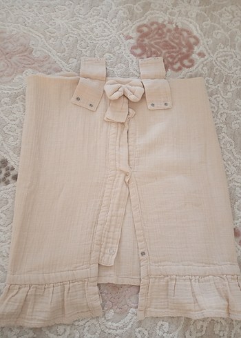 Bej Bebek puset örtüsü ve minderi - Görsel 2