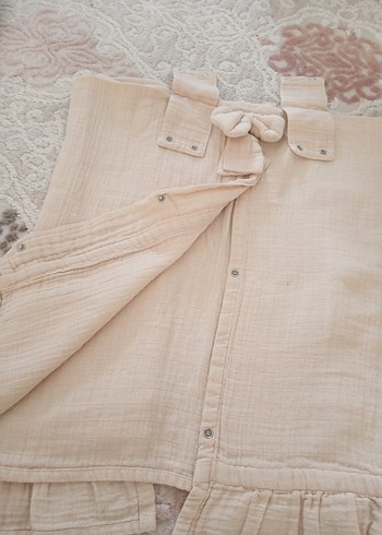 Bej Bebek puset örtüsü ve minderi - Görsel 3