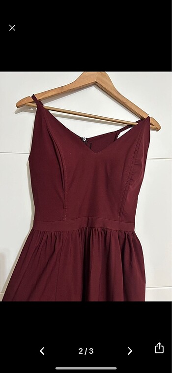 Bordo sade abiye elbise