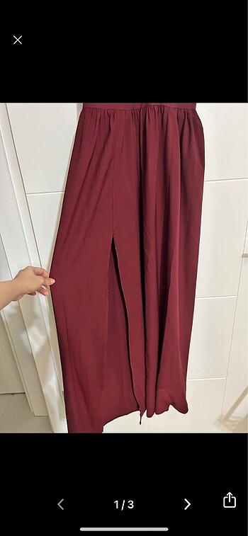 Diğer Bordo sade abiye elbise