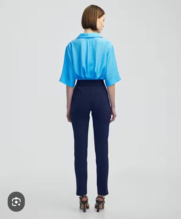 Kadın lacivert Cigarette Pantolon - Görsel 2