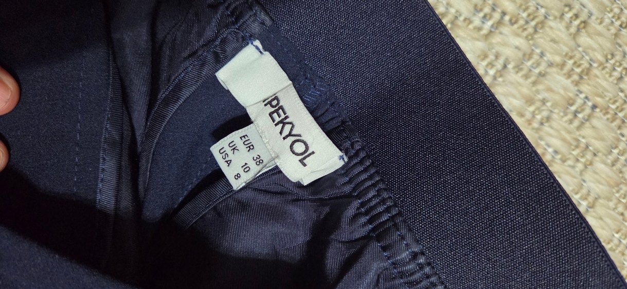 Kadın lacivert Cigarette Pantolon - Görsel 5