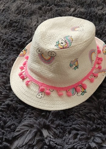 Çocuk Renkli Bohem Püsküllü Şapka - Görsel 3