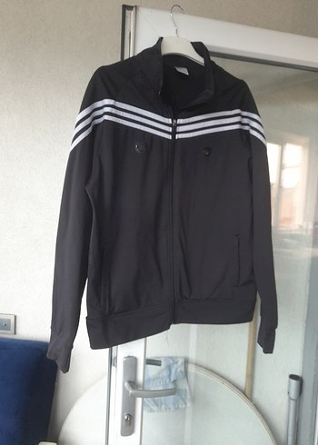 Adidas Siyah Gri Fermuarlı Kadın Ceket
