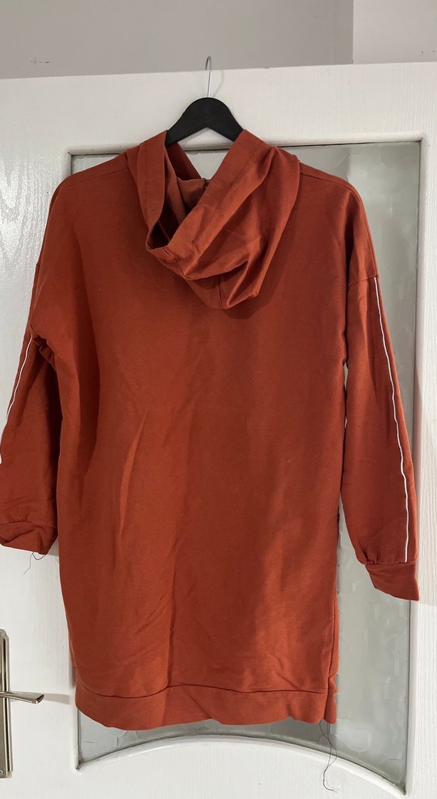 Kadın turuncu Kapüşonlu Uzun Kollu tunik - Görsel 2