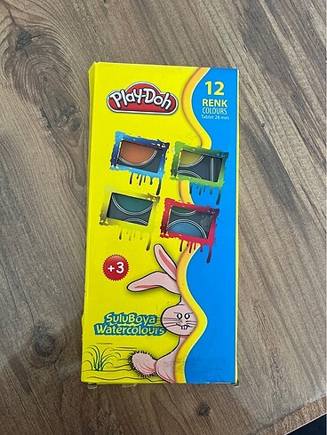 Play doh 12 renk sulu boya