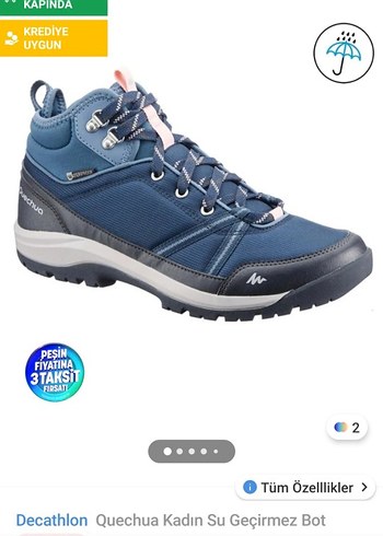 Decathlon su geçirmez bayan bot - Görsel 10