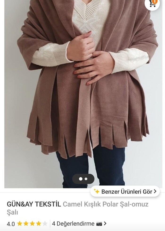 SHARE Kışlık Omuz Şalı Polar - Görsel 2