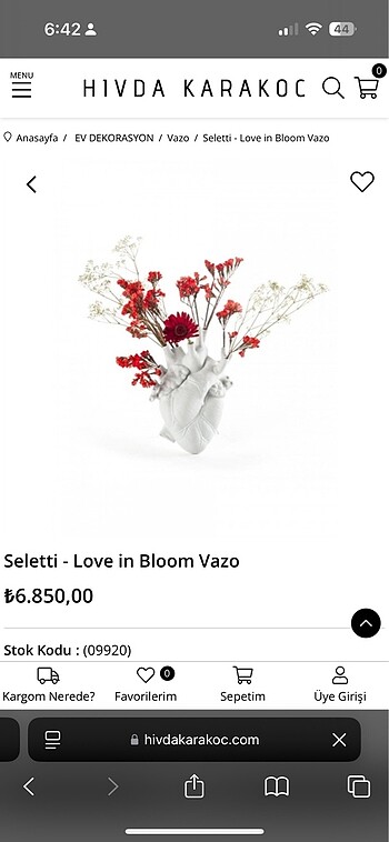 Beden Seletti love in bloom vazo