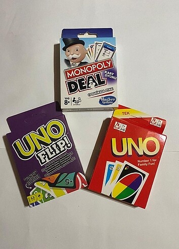 Monopoly deal+uno+uno flip