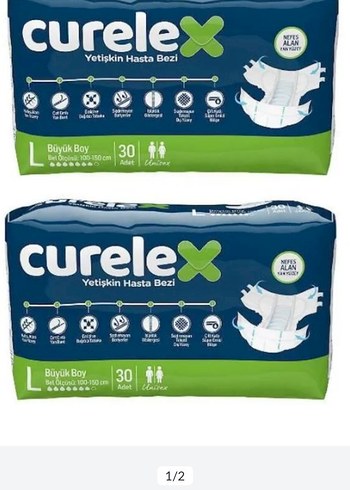 Curelex Büyük Boy Yetişkin Hasta Bezi 30'lu