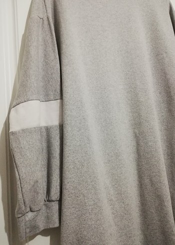 Gri Uzun Kollu Salaş Kadın Elbise - Görsel 3