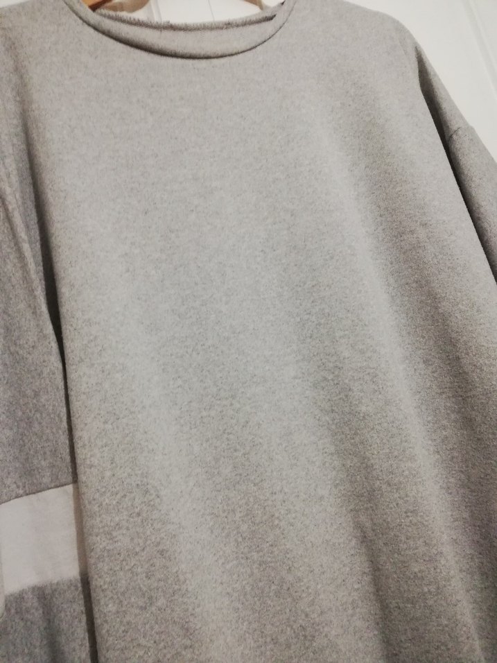 Gri Uzun Kollu Salaş Kadın Elbise - Görsel 2