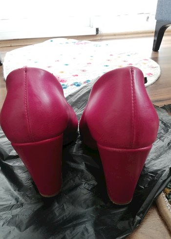 Fuşya Kadın Kalın Topuklu Stiletto - Görsel 2