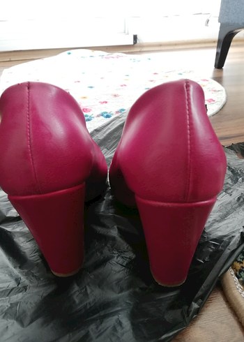 Fuşya Kadın Kalın Topuklu Stiletto - Görsel 3