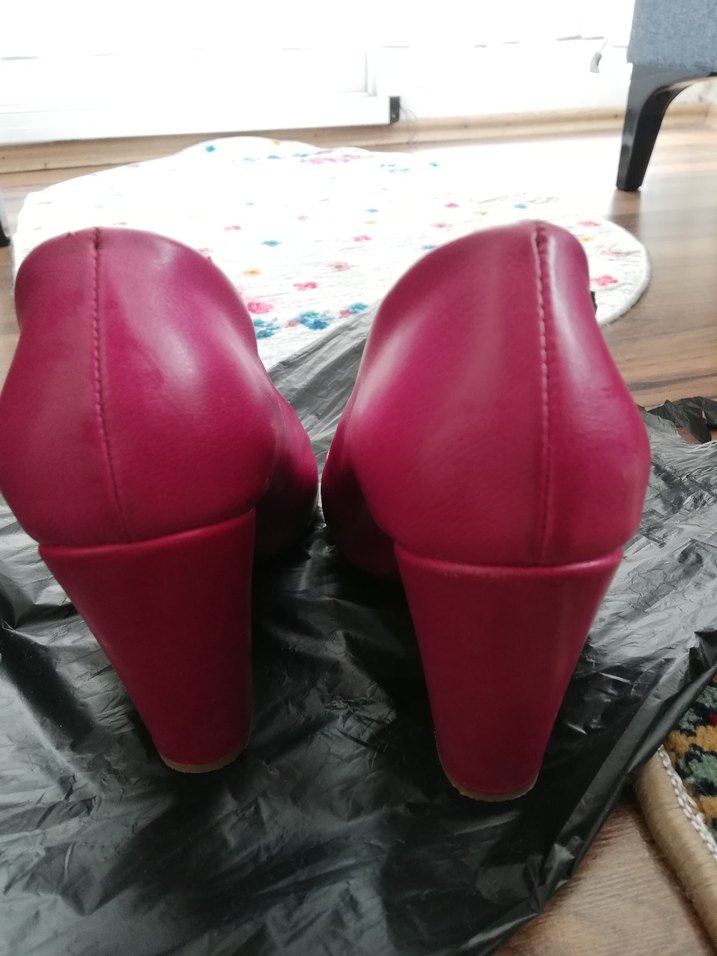 Fuşya Kadın Kalın Topuklu Stiletto - Görsel 3