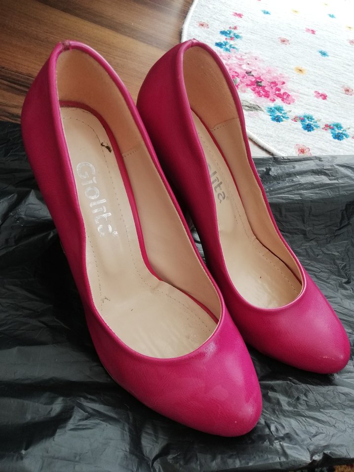 Fuşya Kadın Kalın Topuklu Stiletto - Görsel 4