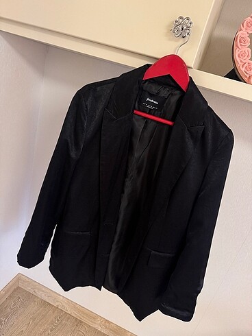 38 Beden Stradivarius saten blazer