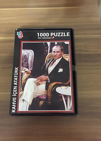 Kahve içen Atatürk 1000 lik puzzle