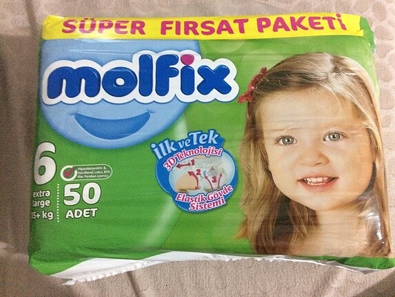Molfix No:6 Extra Large 50 Adet Bebek Be