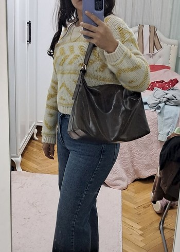 Beden kahverengi Renk Shule bags gabrielle Kahverengi Deri Kadın Çanta