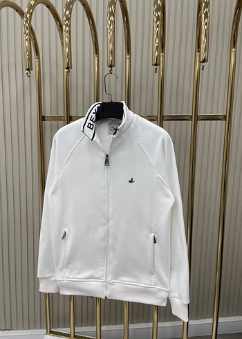 Beymen Beymen Beyaz Fermuarlı Erkek Sweatshirt
