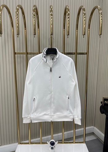 Beymen Beyaz Fermuarlı Erkek Sweatshirt