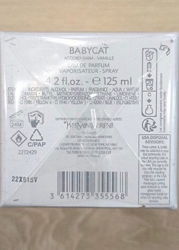Beden Yves Saint Laurent Babycat 125 Ml Parfüm