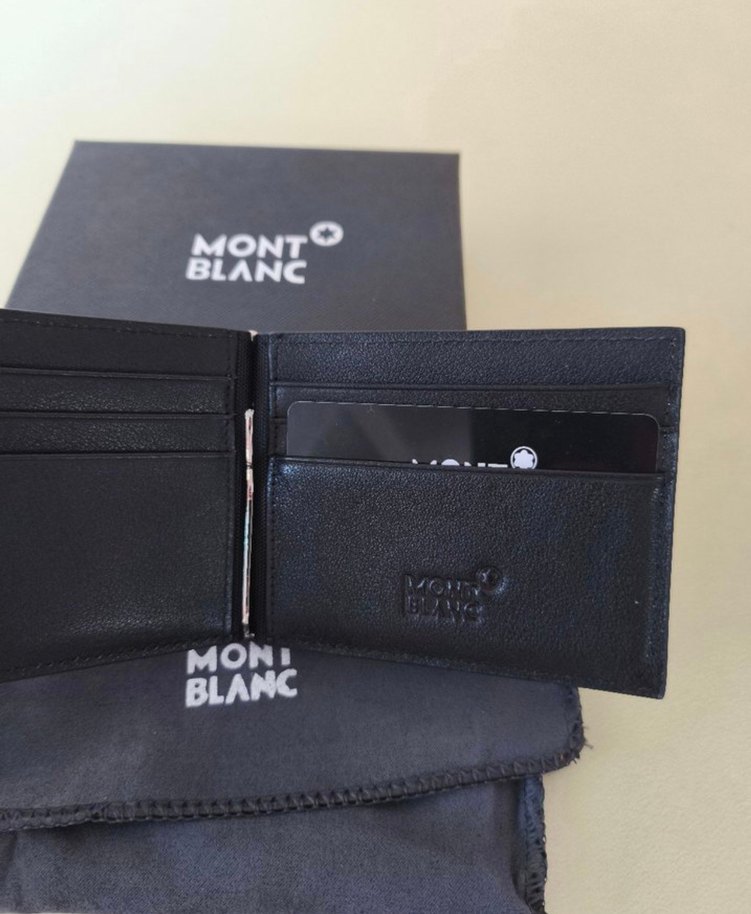 Mont Blanc Siyah Deri Erkek Cüzdanı - Görsel 2