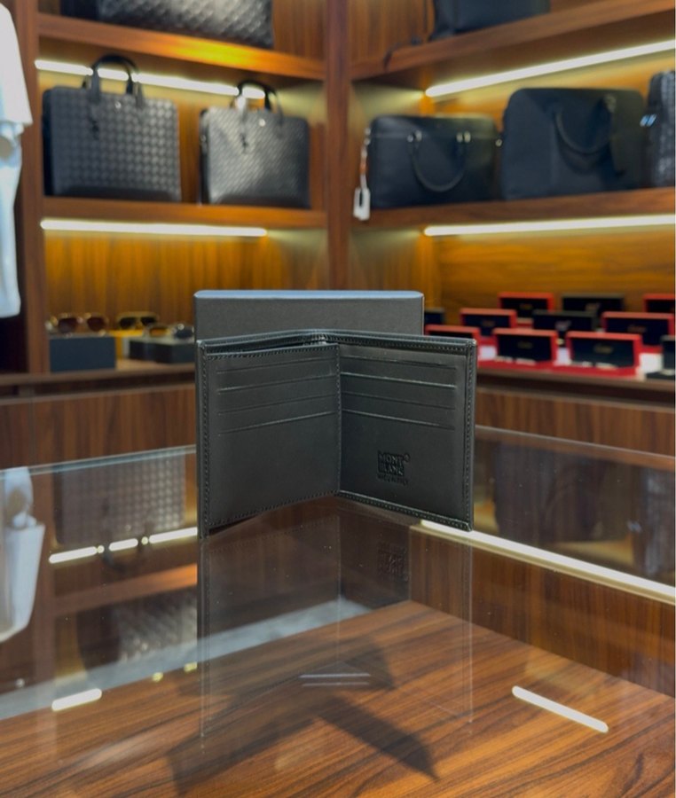 Mont Blanc Siyah Deri Cüzdan - Görsel 2