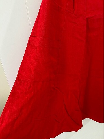 Koton Kırmızı midi boy günlük elbise