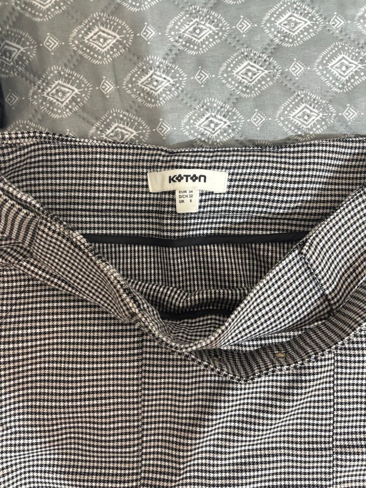 Gri Kareli Etek - Görsel 2