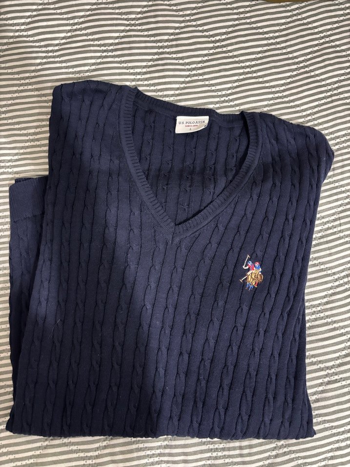 Polo  V Yaka Triko Kazak - Görsel 2