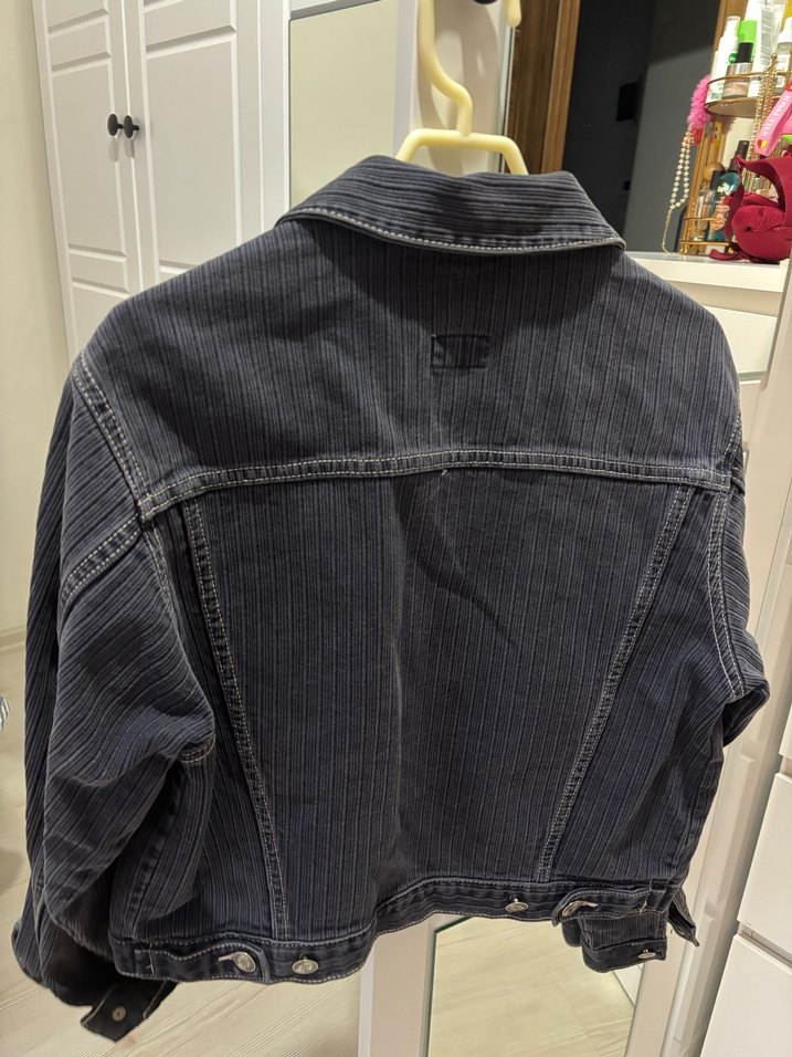 Y2K Düğmeli Kadın Kot Ceket - Görsel 3