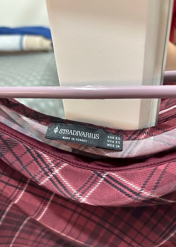 Stradivarius Bordo Drapeli Uzun Kollu Kadın Bluz - Görsel 3