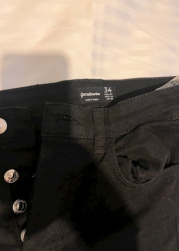 Stradivarius Siyah Yuksek Bel Jean Pantolon
