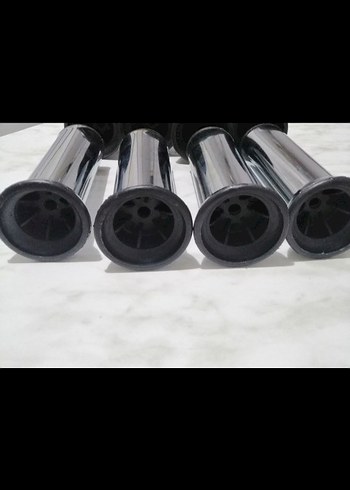Beden gri Renk Gri Metal Mobilya Ayakları 3'lü Set