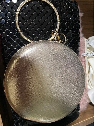 Abiye çanta gold